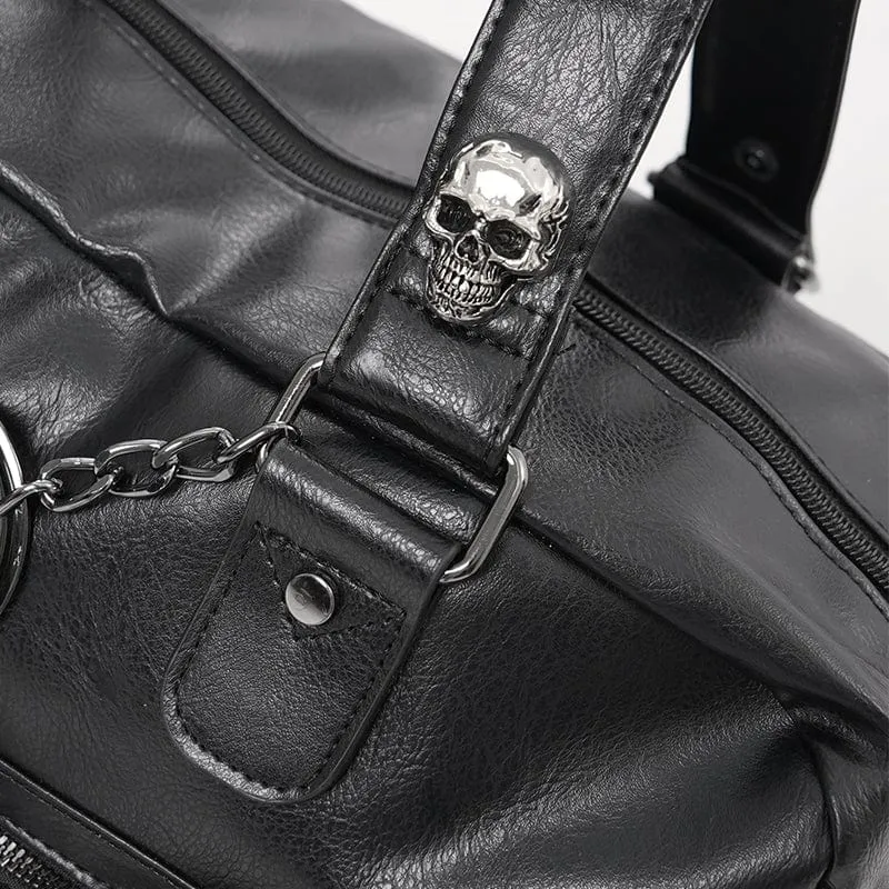 Gothic-Tasche mit Totenkopfnieten für Herren