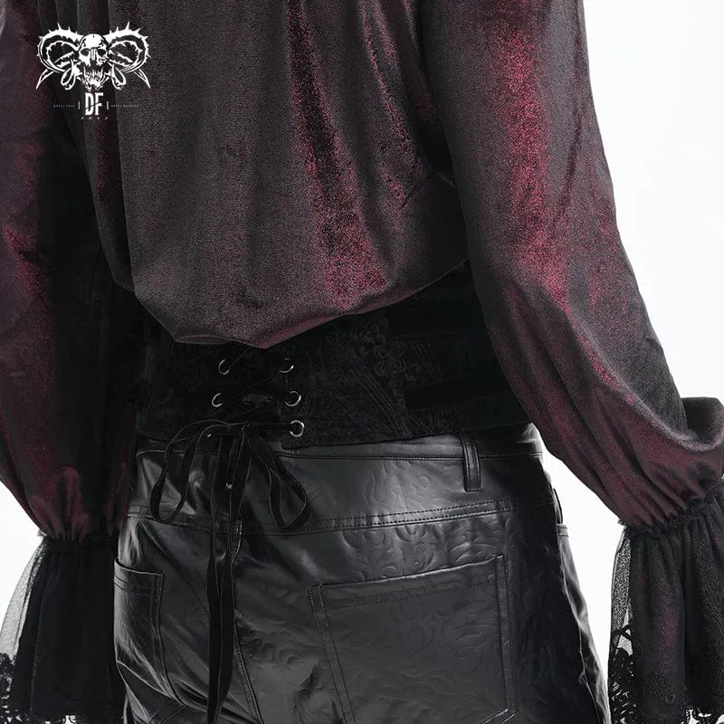 Gothic-Hüftgürtel mit Kreuzkette zum Anschnallen für Herren