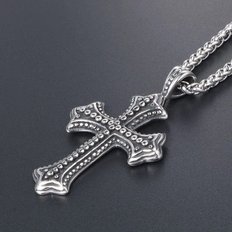 Halskette mit Punk-Kreuz-Anhänger für Herren