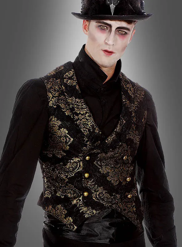 Luxus Gothic Goldbrokat Weste