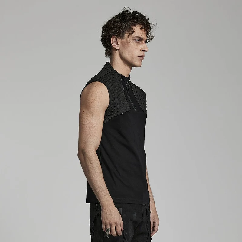 Herren Punk Bubble Zipper Tanktop