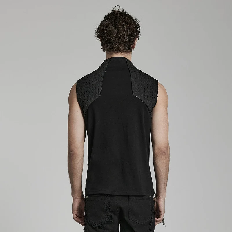 Herren Punk Bubble Zipper Tanktop