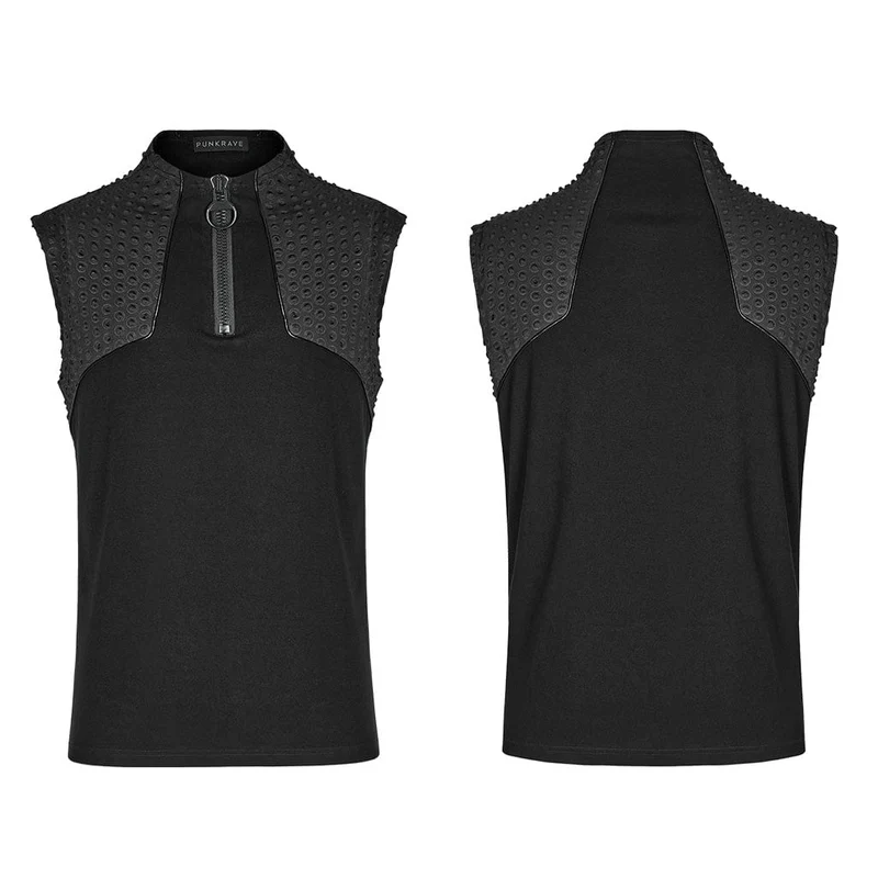 Herren Punk Bubble Zipper Tanktop