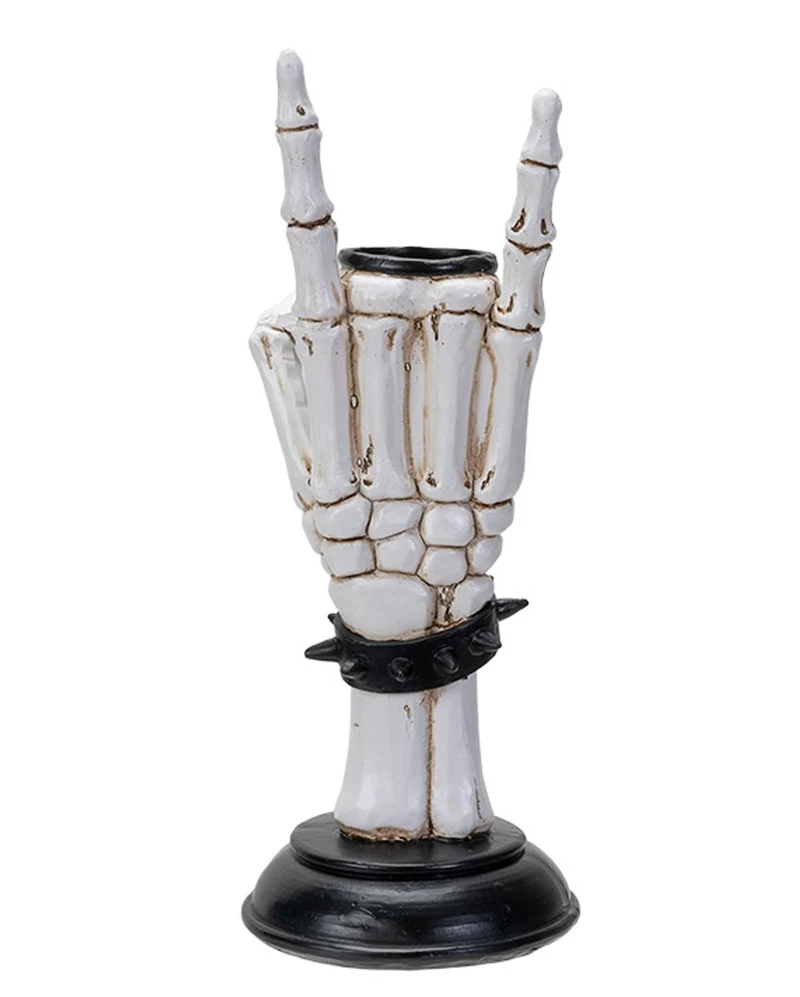 Rock On Skelett Hand Kerzenständer 25cm