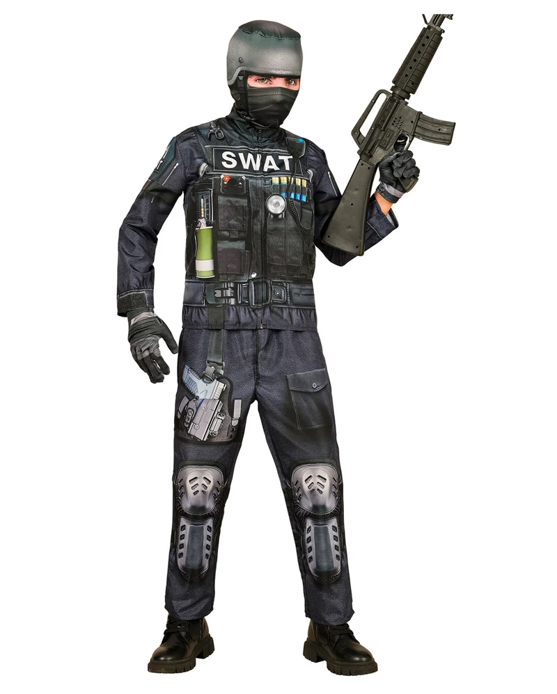 S.W.A.T. Schnell-Kinderkostüm mit Maske