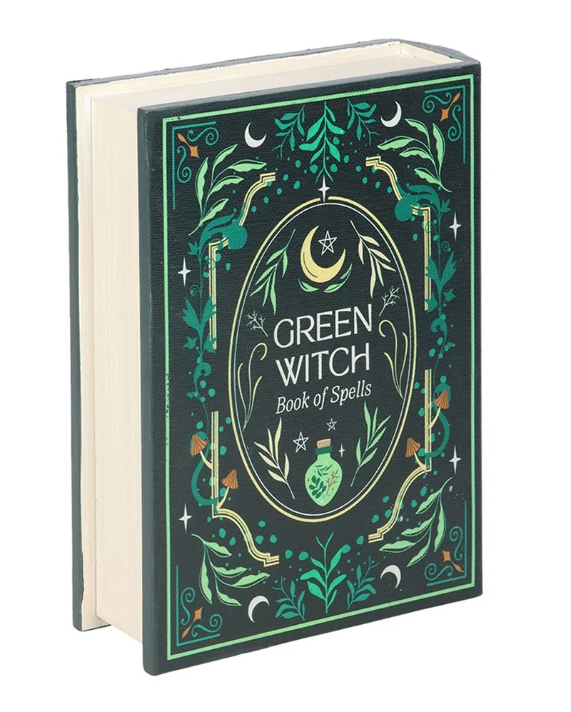 Grüne Hexe Buch Aufbewahrungsbox 21cm