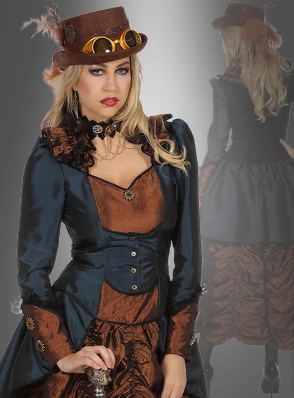 Steampunk Damenkleid Lady Philippa Blue