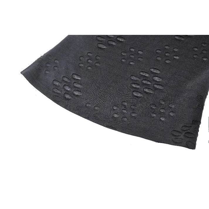 Langärmlige Bluse mit Punk-Optik und zerrissenen Ösen für Damen