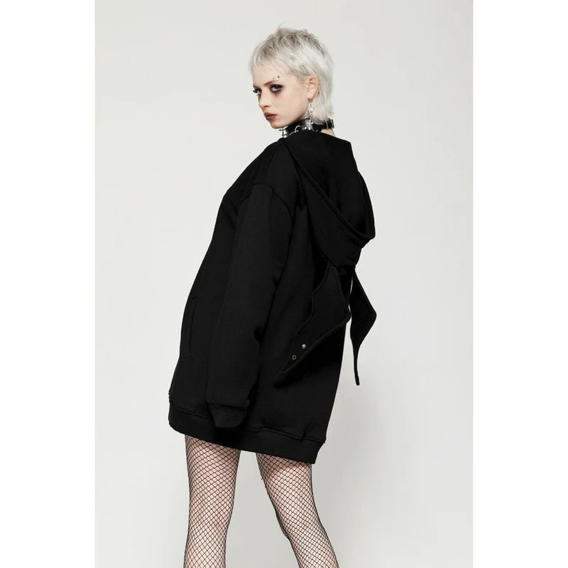 Punk Batwing Kapuzenjacke für Damen