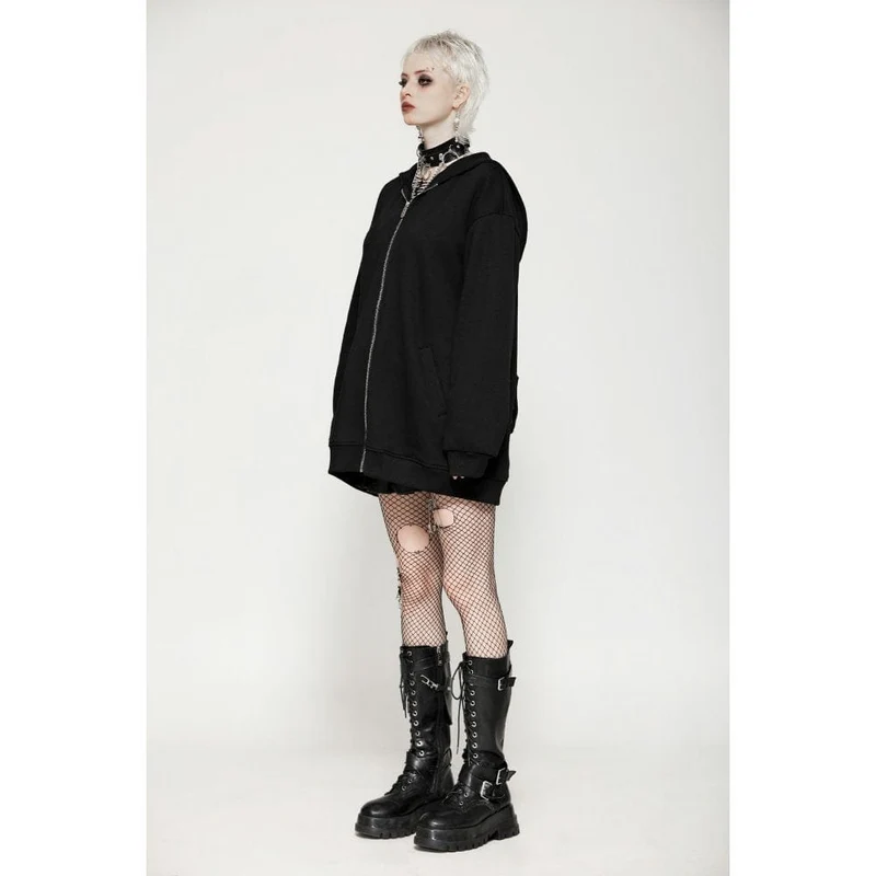 Punk Batwing Kapuzenjacke für Damen