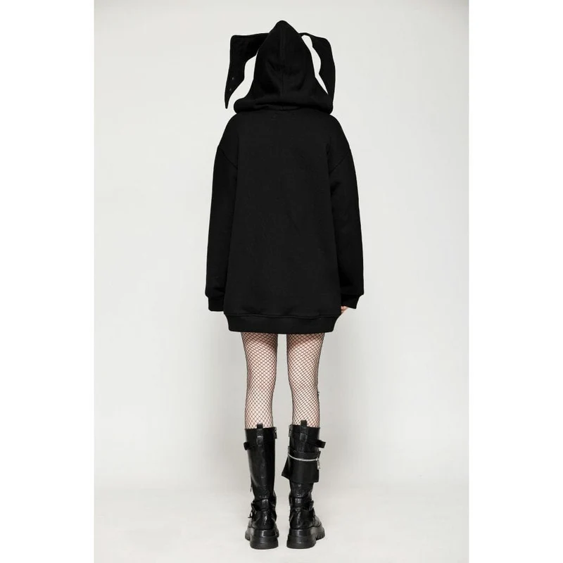 Punk Batwing Kapuzenjacke für Damen