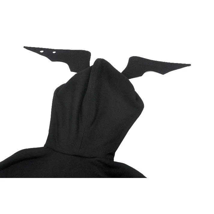 Punk Batwing Kapuzenjacke für Damen