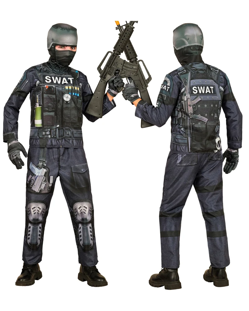 S.W.A.T. Sofort-Kinderkostüm mit Maske