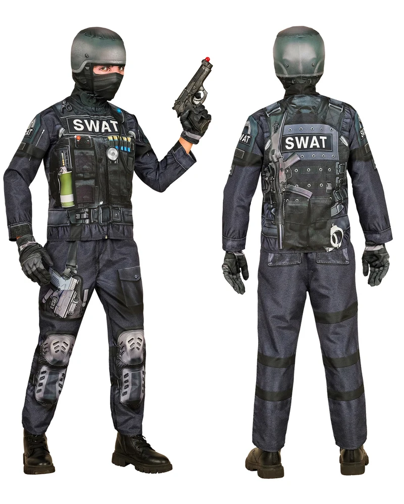S.W.A.T. Sofort-Kinderkostüm mit Maske