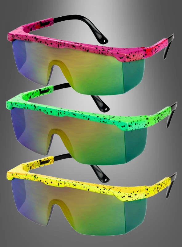 Neon Partybrille mit Farbverlauf