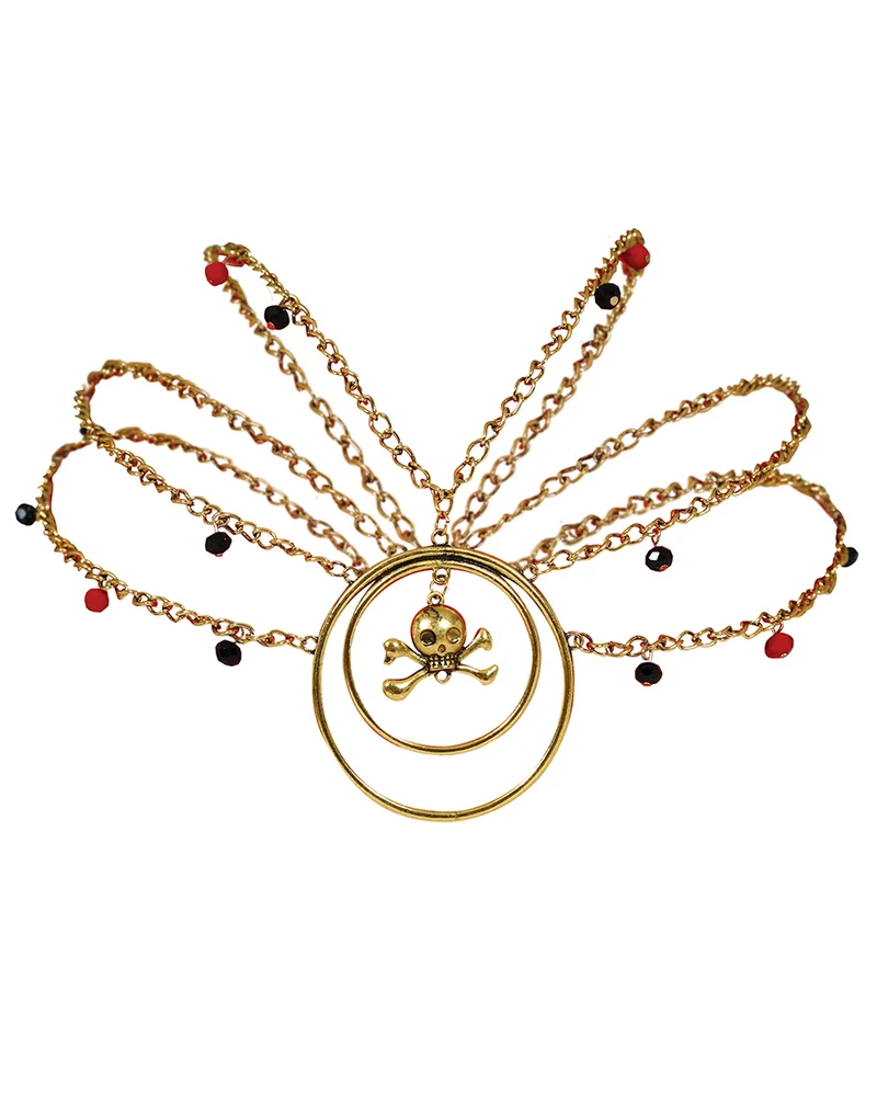 Piraten Schmuck mit Halskette & Ohrringen