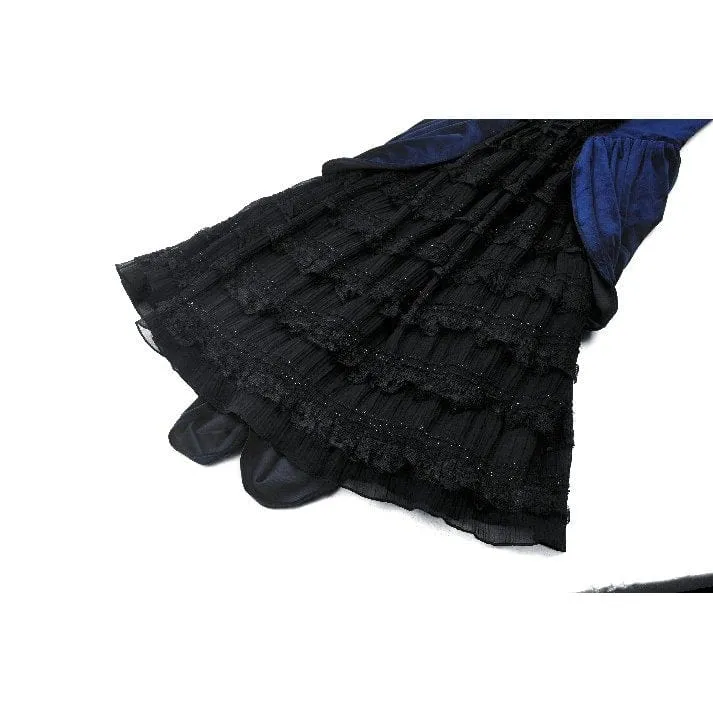 Gothic Lolita Rüschen-Spitzenkleid für Damen, Brautkleid