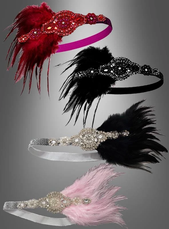 20er Jahre Haarband mit Strass und Perlen Lilli