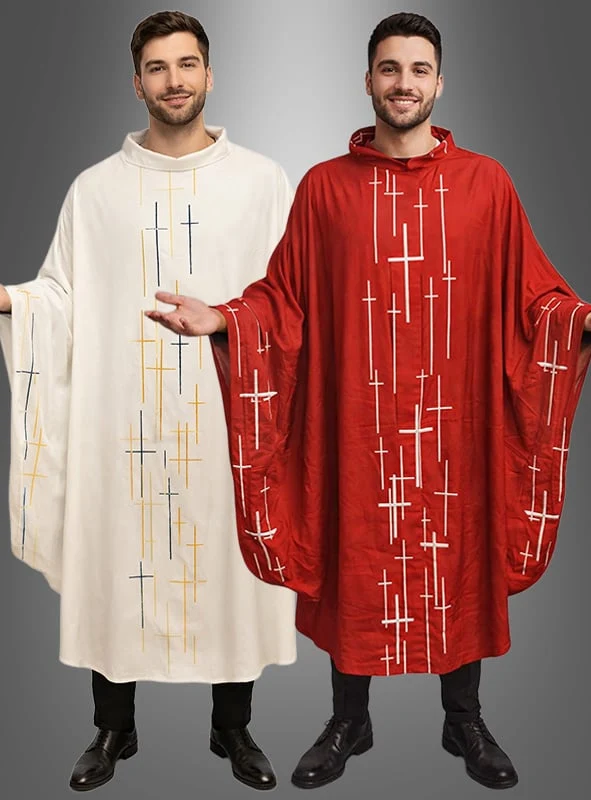 Priester Messgewand mit Kreuzen