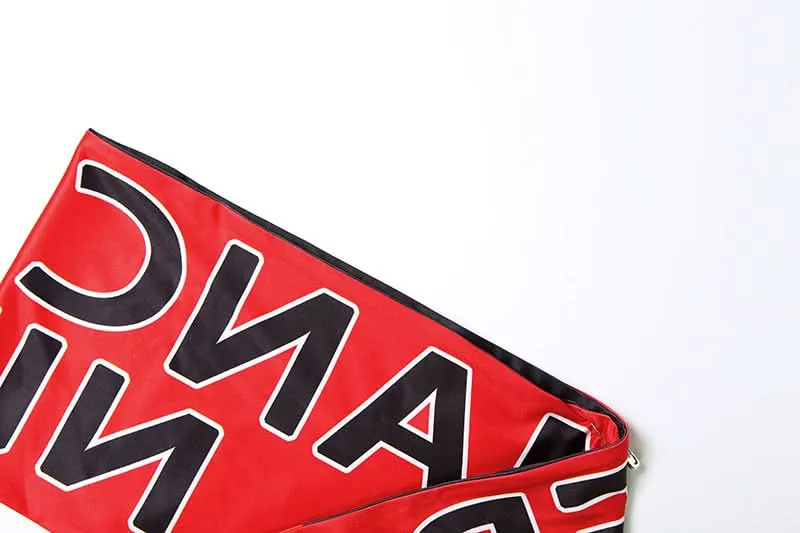 Contrast letter print decor belt