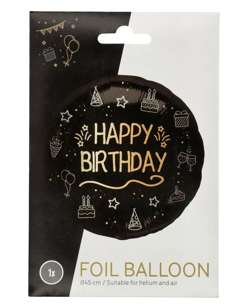 Foilenballon - Happy Birthday Shining Glam 45cm
