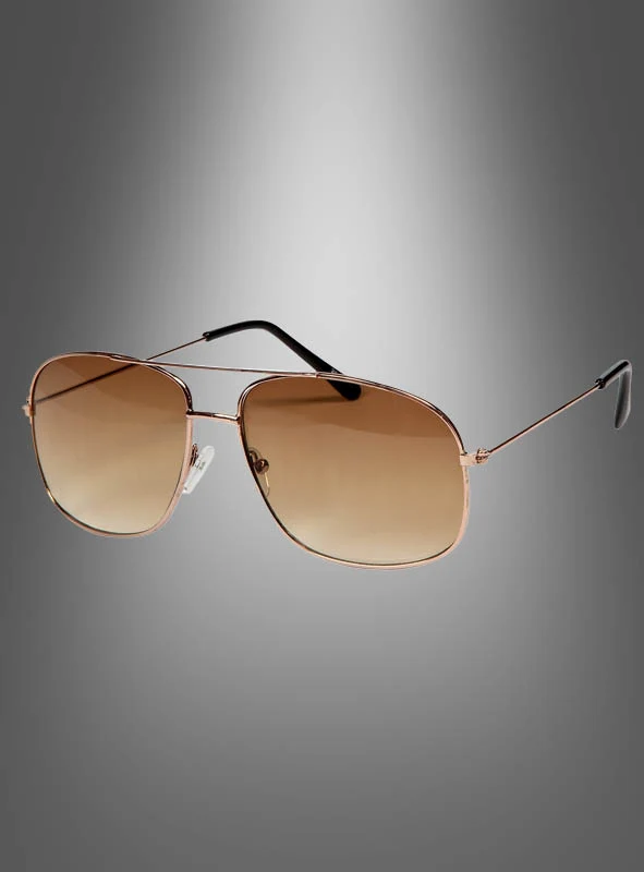 Braune Retro Sonnenbrille 70er