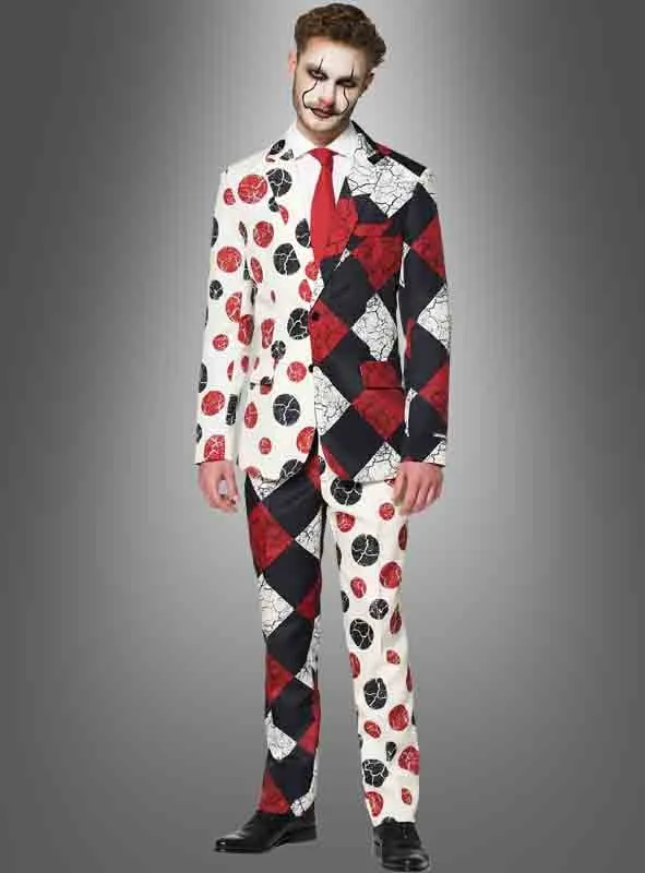 Suitmeister Clown Anzug mit Krawatte