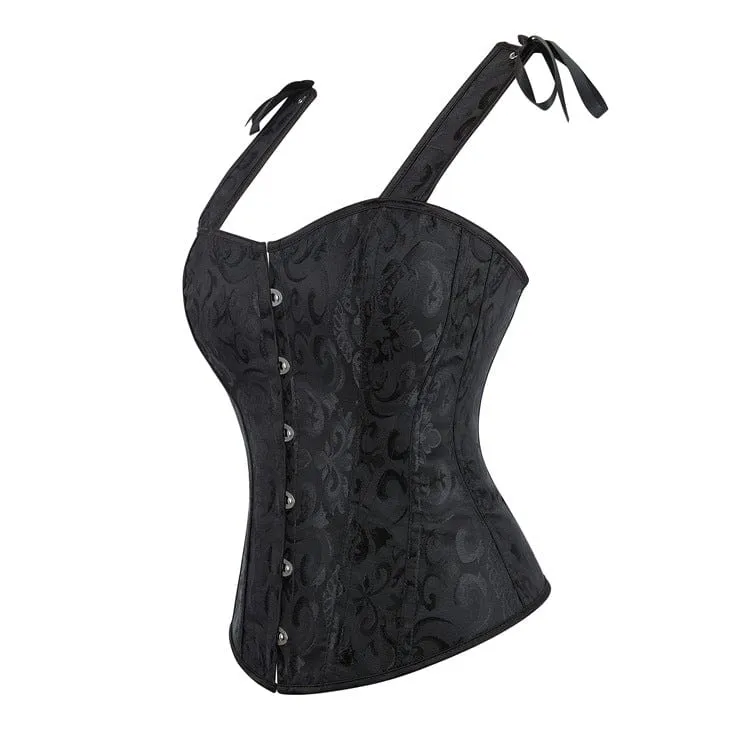 Gothic Überbrustkorsett mit Schnürung und Stahlstäbchen für Damen