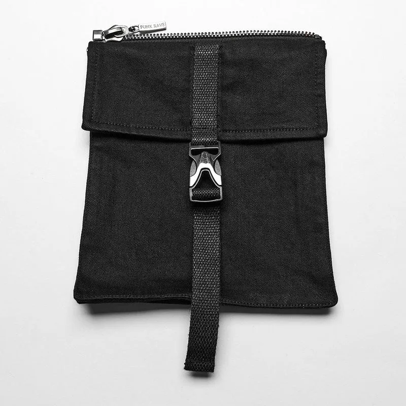 Damen-Shorts mit Punk-Tasche und Nietenschnalle