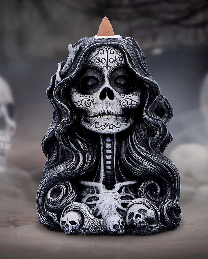 Calavera's Offering Backflow Räucherkegelhalter 16cm