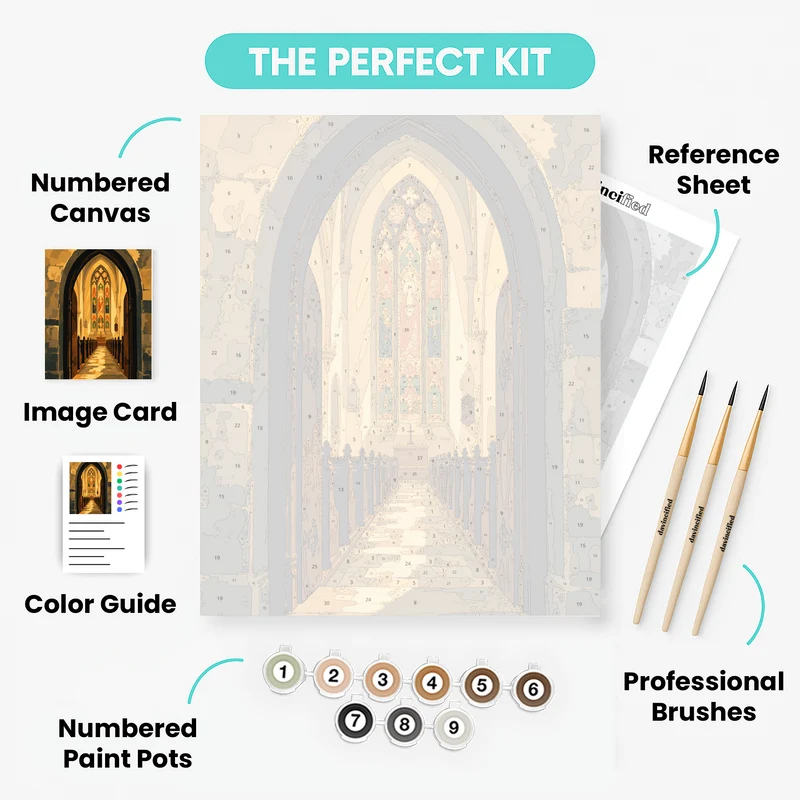 Gothic Cathedral Light - Paint by Numbers Kit