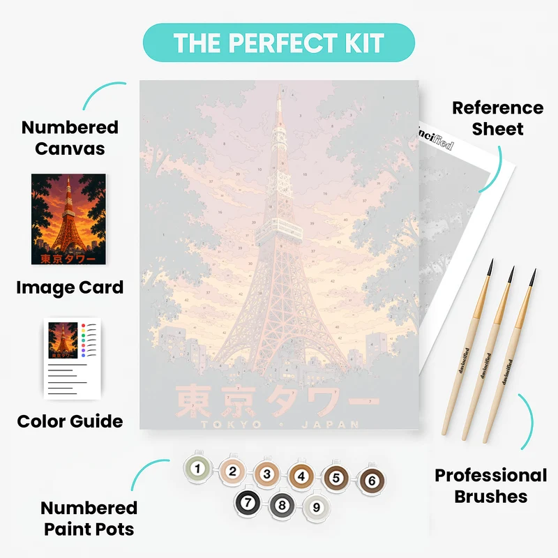 Tower at Sunset - Paint by Numbers Kit
