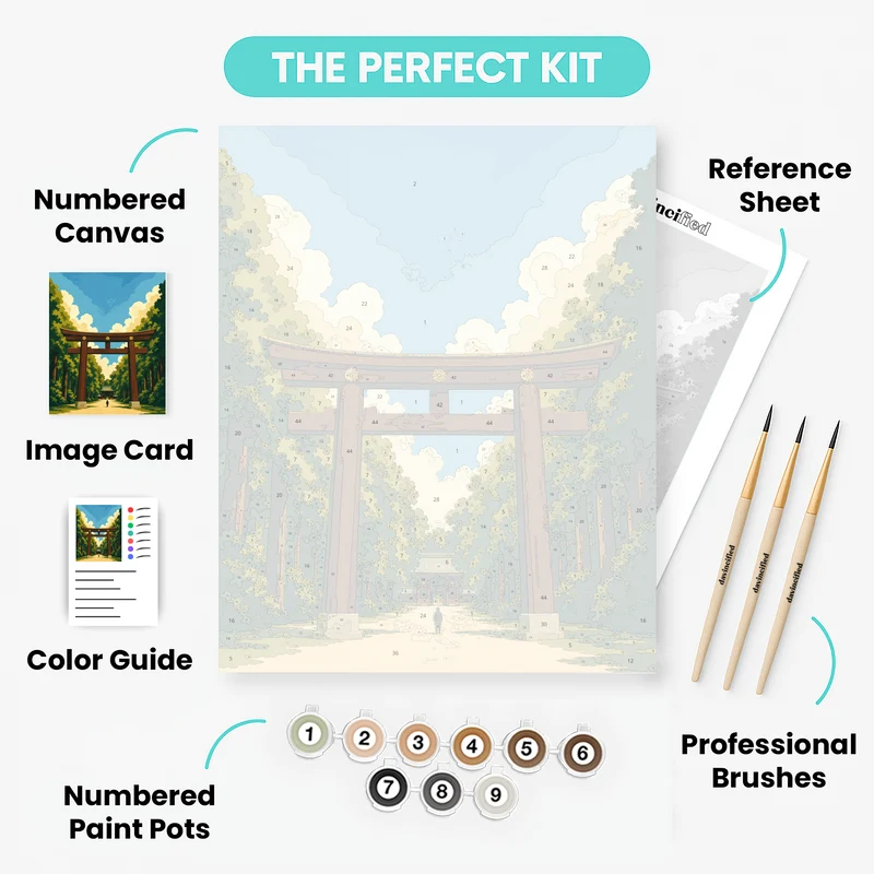 Forest Torii Gate - Paint by Numbers Kit