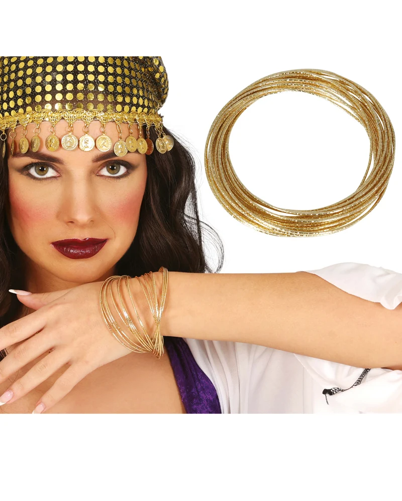 Goldenes Armband aus 20 feinen Metallringen