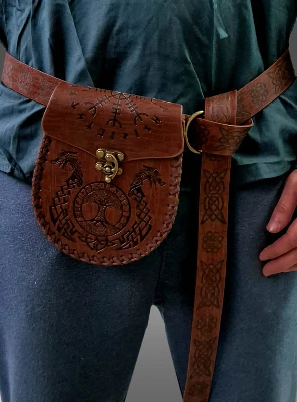 Wikinger Gürteltasche mit Gürtel