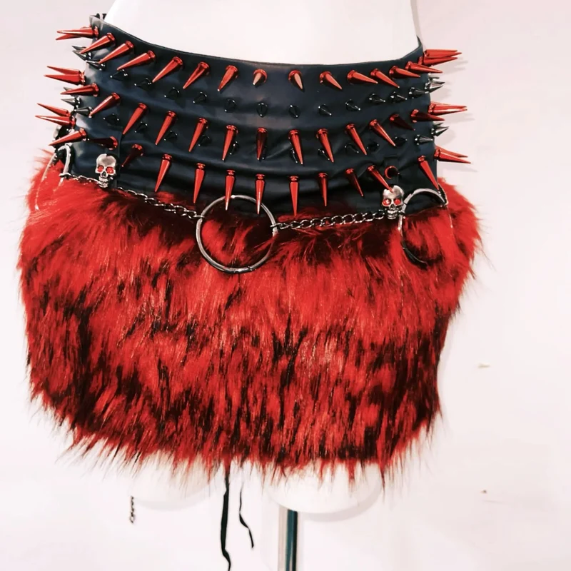 Halter o ring rivet PU leather top