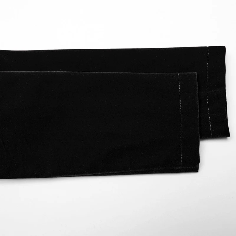 Gothic Stehkragen Schwalbenschwanzjacke für Damen Schwarz
