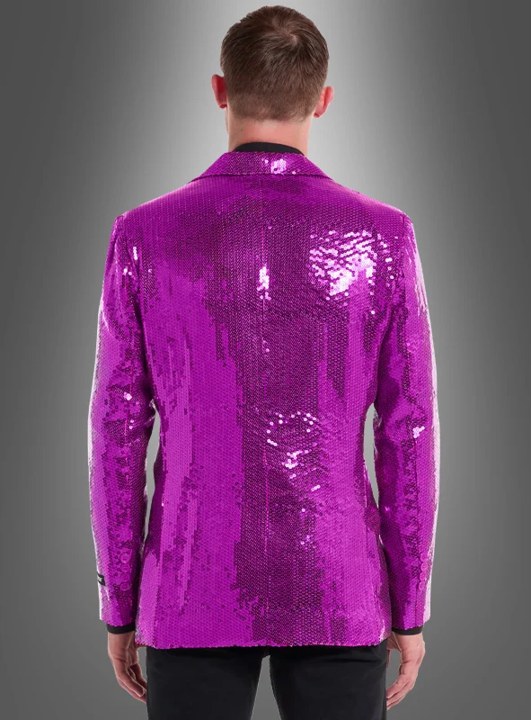Pailletten Jackett Herren Pink