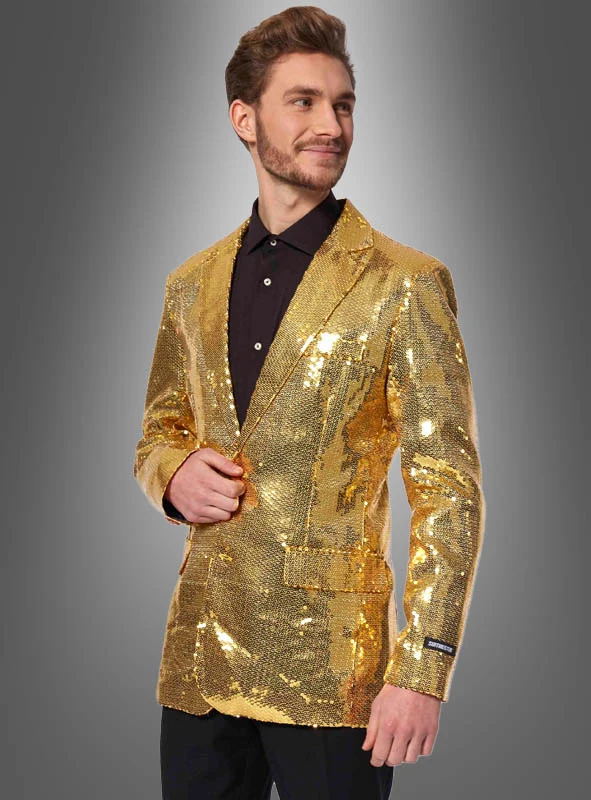 Pailletten Jackett Herren Gold