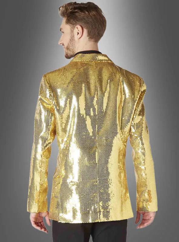 Pailletten Jackett Herren Gold
