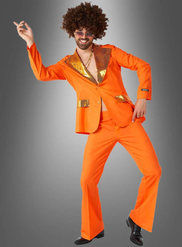 Orangener Disco Anzug
