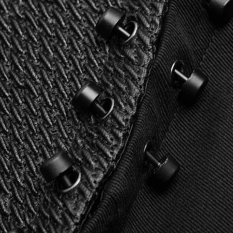 Lange Punkjacke mit Nieten im Militärstil für Herren