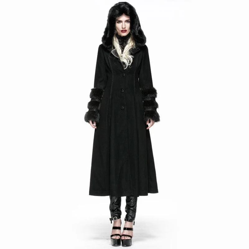 Gothic-Mantel mit Kapuze für Damen