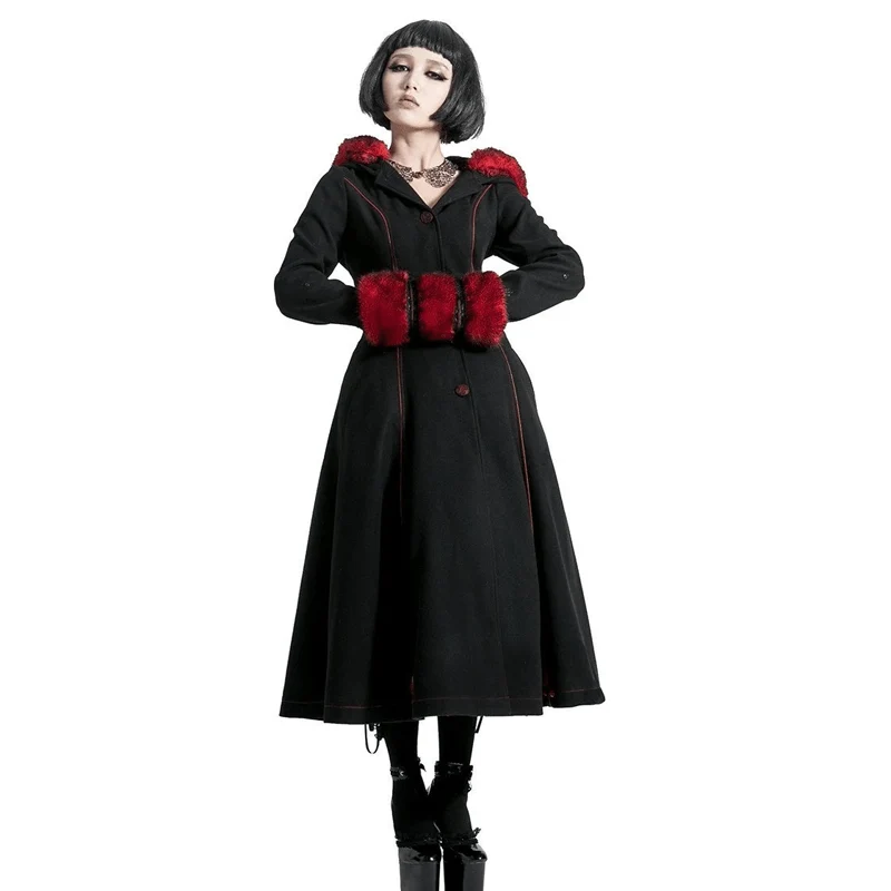 Gothic-Mantel mit Kapuze für Damen