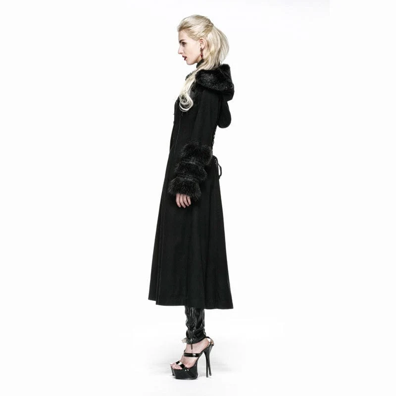 Gothic-Mantel mit Kapuze für Damen