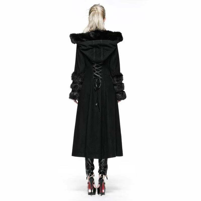 Gothic-Mantel mit Kapuze für Damen