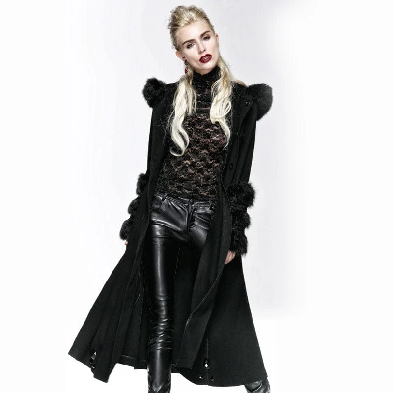 Gothic-Mantel mit Kapuze für Damen