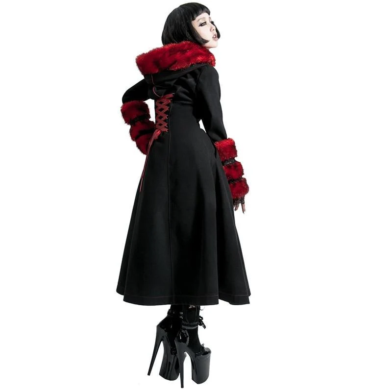 Gothic-Mantel mit Kapuze für Damen