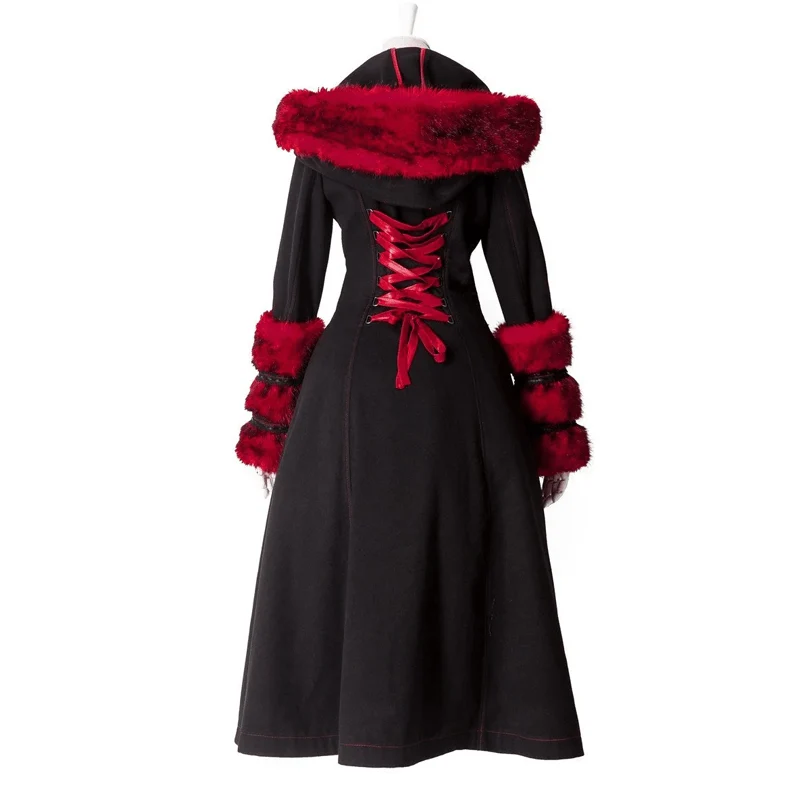 Gothic-Mantel mit Kapuze für Damen