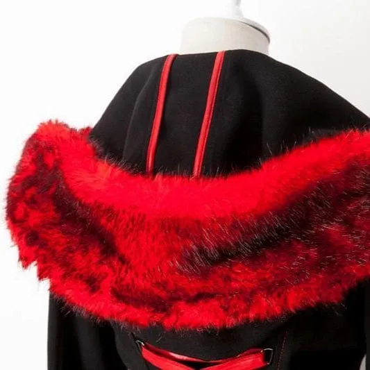 Gothic-Mantel mit Kapuze für Damen